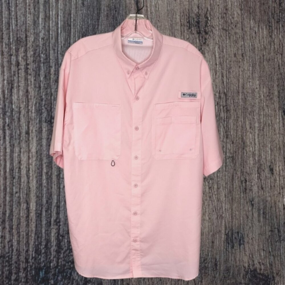 Columbia Performance Men's Fishing Shirt Size L Gear Omni-Shade Vented